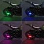 NBWDY 2Pcs RGB LED Motorcycle Wheel Light Kits with 4-Key RF Wireless Remote Controller,Custom Waterproof Multi-Color Underglow Neon Accent Glow Pod Rim Light for Motorcycle Car Bike Golf Cart