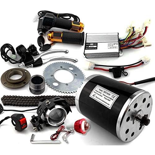 L-faster Bracketless 800W Electric Bike Scooter Motor Unite Brush Motor MY1020 for Mini Bike 1000W Controller with Handle Accelerator