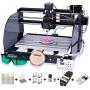 2-in-1 5500 m W Module Engraver CNC 3018 Pro-M Engraving Machine, TopDirect GRBL Control 3 Axis CNC Router Kit Working Area 30x18x4.5cm, with Offline Controller Router Bits for Wood Plastic Acrylic
