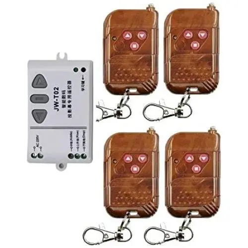 Télécommande sans fil 1 récepteur + 4 émetteurs contrôleur de moteur tubulaire avant/arrière/arrêt 3 clés Calvas 110V 220V Télécommande sans fil 1 récepteur + 4 émetteurs contrôleur de moteur tubulaire avant/arrière/arrêt 3 clés Calvas 110V 220V