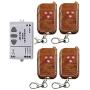 Calvas AC 110V 220 V Wireless remote control switch 1 receiver + 4 transmitter tubular motor controller forward/reverse/stop 3 key