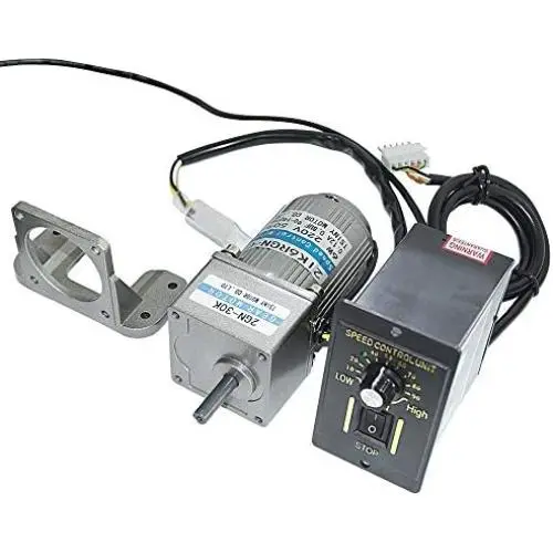 Bemonoc 6Watts AC 220V 50/60HZ Gear Reducer Motor 108 RPM with Speed Controller Variable CW CCW for Chemical Good Medical Industry