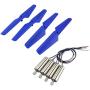 Upgraded Spare Parts Motor Main Blade Propellers Motors Replacement Propellers for Syma X5 X5C X5S X5SC X5SW RC Quadcopter Mini Drone Toy (Blue)