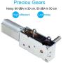 GW180 DC 6V 12V small micro Worm gear motor Low speed High torque Ultra Thin Slim gear box Reversible Electric engine Robot Lock (12V 52RPM)