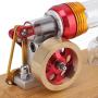 Hot Air Stirling Engine, Education Toy Electricity Power Generator Solid Metal Construction Engine Model Free Piston Physics Science Experiment Toy for Laboratory