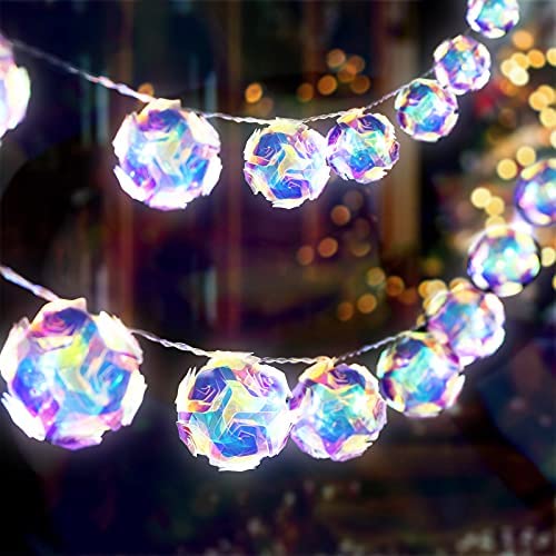 Guirlande Lumineuse Disco Ball 20 LED, Sphère Miroir, 3,05m (10ft), USB & Batterie, Idéale pour Ramadan, Halloween, Noël, Cadeaux, Décoration d'Arbre, Décoration Extérieure/Intérieure, Patio, Fête, Jardin Guirlande Lumineuse Disco Ball 20 LED, Sphère Miroir, 3,05m (10ft), USB & Batterie, Idéale pour Ramadan, Halloween, Noël, Cadeaux, Décoration d'Arbre, Décoration Extérieure/Intérieure, Patio, Fête, Jardin