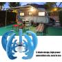 1200W Wind Turbine 5 Blade Wind Vertical Axis Generator Blue Electricity Producer Equipment for Boats Terraces Cabins or Mobile Houses Charging (24V)