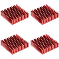 uxcell Electronic Radiators Heatsink for Stepper Motor,3D Printer 40x40x11mm Red 4pcs