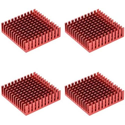 uxcell Electronic Radiators Heatsink for Stepper Motor,3D Printer 40x40x11mm Red 4pcs
