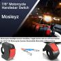 Gorgeri 22mm 7/8in Handlebar Switch Shift, Handlebar Electric 3 Speed Module Switch Shift for Motorcycle E-Bike Scooter