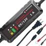BLACKCUBE 1-Amp Smart Car Battery Charger and Maintainer Full Automatic 6V/12V 5-Stages Smart Trickle Charger with Clamps for Car, Motorcycle, Lawn Mower, Boat RV, SUV, ATV