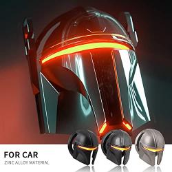 Mando The Mandalorian Star Wars Push to Start Button Cover, Car Ignition Button Cover, Car Start and Stop Button Decoration Ring, Anti Scratch Car Button Decoration Ring (Black)