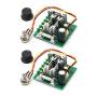 DaFuRui 2Pack Upgraded 6V-90V 15A DC Motor Pump Speed Controller，16KHZ PWM Speed Controller Regulator Module Board with Speed Control Knob (6V-90V 15A DC Motor)