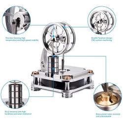 STPCTOU Low Temperature Stirling Engine Motor Steam Heat Education Model Toy Kit Class Teaching Stirling Engine Kit for Adults Desktop Educational Toy Collection Unique Gift for Engineers D16-C