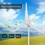 Dyna-Living 400W DC 12V Wind Turbine Generator 3 Blades & 5 Blades 500W DC 12V Wind Turbine Motor with Charge Controller for Home Marine Industrial Energy (Not Included Mast)