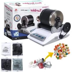 Professional Rock Tumbler Kit,Turns Rough Rocks Into Beautiful Gems,with Button 7 Day Polishing Timer,Includes Instruction Booklet,STEM Science Gift for Adults & Kids (A)