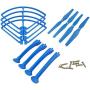 Upgraded Spare Parts for Syma X8C X8G X8HW RC Mini Quadcopter Toy Motor Main Blade Propellers Propeller Protectors Blades Frame Landing Skids with Screws Set (Blue)