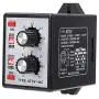 Twin Timer Relay, ATDV-NC On Off Twin Timer Relay Knob Control Time Switch Control Adjustable 6S-60M AC 220V