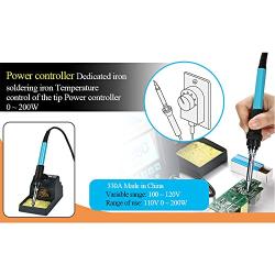 Sazomdon Soldering Iron Temperature Control,Electric Fan、Factory Electric Fan,Ventilation Fan,Power Controller,Desk Lamp,Dimming LED Light,UL Listed Plug in Dimmer Switch,120VAC,Black,Pack of 2.