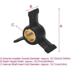 BODAO 432941 Boat Engine Water Pump Impeller for Johnson/Evinrude 35 jet/40/48/50HP Outboard Motor