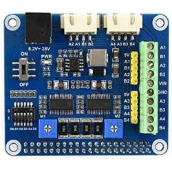 Stepper Motor HAT for Raspberry Pi,Jetson Nano Onboard Dual DRV8825 Motor Controller Built-in Microstepping Indexer Drives Two Stepper Motors Up to 1/32 Microstepping 5V 2.5A