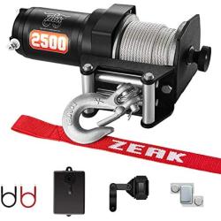 ZEAK 2500-lb. ATV Winch Kit with Mini-Rocker, Galvanized Steel, Waterproof