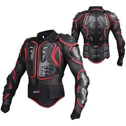 OHMOTOR Motorbike Protective Armour Chest Back Spine Armor Protector Motorcross Armoured Jacket Clothing Men Women for Cycling