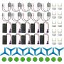 DC Motor Parts Kit with Plug Connectors for DIY Science & STEM Projects - 10pcs of Motors, Battery Holders, propellers, Plastic Wheels, and Motor Holders