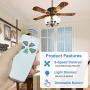 Smart WiFi Ceiling Fan Remote Control Kit with Light Dimming, Universal Fan Speed Light Dimmer Switch Wifi Controller Works with Alexa Google Phone APP Control, 53T Remote 28R Receiver Kit Replacement