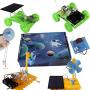 Science Experiment Educational STEM Building Kit DIY Solar RC Car DC Wind Power Generator Generation Model Solar Energy Hand Crank Generator Assemble Gears Set Electric Motor