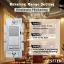 Interrupteur Mural d'Éclairage Argent BESTTEN, À Branche Simple ou 3-Manettes, Compatible avec les Ampoules LED, CFL, Incandescence et Halogène, 120VAC, Série Signature Collection, UL/cUL Approuvé Interrupteur Mural d'Éclairage Argent BESTTEN, À Branche Simple ou 3-Manettes, Compatible avec les Ampoules LED, CFL, Incandescence et Halogène, 120VAC, Série Signature Collection, UL/cUL Approuvé