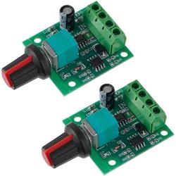 BOJACK Low Voltage DC Motor Speed Controller PWM 1.8v 3v 5v 6v 12v 2A 30W Adjustable Driver Switch 1803BK 1803B (Pack of 2 Pcs)