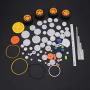 78pcs Worm Rack Kits Accessories Plastic Gears Pulley Belt Gear Shaft Belt DIY Set