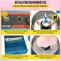 VBENLEM Cotton Candy Machine with Cart Commercial Floss Maker Perfect for Family and Various Party, 19.7 Inch, Blue