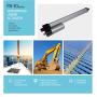 12V Waterproof (450 lbs. / 24 in.) Linear Actuator |IP68M/IP69K Protection for Industrial, Solar Usage | Brushed DC Electric Motor and Stainless-Steel Stroke Rod | Model PA-10-24-450-N-12VDC
