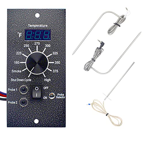 Replacement for Traeger Digital Pro Controller, Compatible with Traeger Wood Pellet Grills, with Waterproof Meat Temperure Probe 2pc and 7