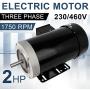 2HP Electric Motor 1750RPM General Purpose Three Phase 56C Motor TEFC 230/460V 5/8