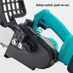 12-inch portable chainsaw, rechargeable, 700W power motor, weighing 1.8kg, with black storage box, suitable for garden pruning and wood cutting. tool