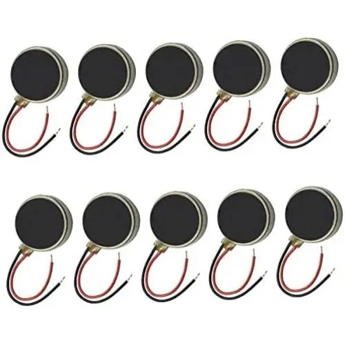 10mmx3mm Mini Tiny Vibration Motors 12000rpm Flat Coin Button-Type Micro DC Vibrating Motor for Mobile Phone Cell Phone Tablet Pager -（10PCS）