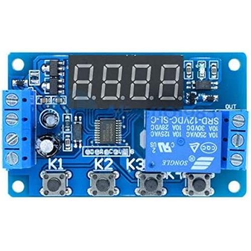 Gumps grocery Digital 12V LED Display Timer Automation Delay Relay Programmable Module Switch