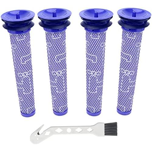 Sikawai 4 Pack 965661-01 Pre Motor Filter Compatible with Dyson Absolute Animal Motorhead V8+, V8, V7, V6, DC62, DC61, DC59, DC58 Vacuum Cleaner Filter