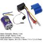 Brush Power Set, Durable 540 Brushed Motor with Cooling Fin + 45A Brushed ESC Set for 1/10 RC Buggy Truggy Truck(Blue) Car Model Accessory