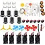 Jinchao-Dc Motor 6 Set DC Motor Kit Homemade DIY Project Kits, Switch for DIY Science Projects, DC Motors, Cables, Easy to Install