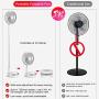 Portable Standing Fan with Remote Controller, 7.5