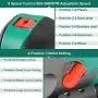HYCHIKA Jig Saw, 6 Amps 750W Orbital Jigsaw 800-3000SPM with 6 Pcs Cutting Blades,6 Various Speed and 4 Orbital Set, ±45° Bevel,Laser Guide