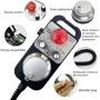 100PPR Universal 6 Axis CNC Electronic Handwheel MPG Pendant with Emergency Stop Manual Pulse Generator for Mitsubishi/Siemens/CNC Router Engraving Milling Machine