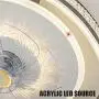 ATELANGE Crystal Dimmable Household Fan Ceiling Light 3 Colors 3 Speeds Household Ceiling Fan With Lights With Remote Control Timing Function Low Profile Fan Ceiling Light Pure Copper Motor For Bedroo