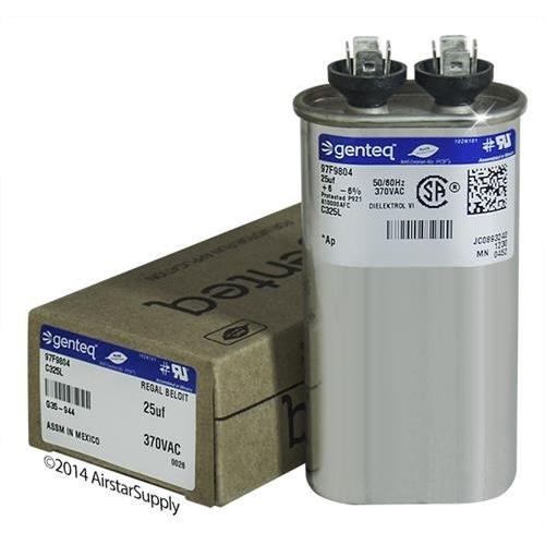 GE Genteq Oval Capacitor 25 uf MFD 370 Volt Z97F9607 97F9607