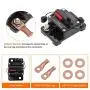 Motoparty 50 Amp Circuit Breaker with Manual Reset, for Car Marine Trolling Motors Boat ATV RV DC 12V -48VDC, Universal Waterproof Manual Power Protect(50 A)