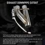 RALBDX Universal Electric Exhaust Remote Controller Motor E-cut Dual Out Valve Electric Exhaust Cutout 2.5 inch Y Pipe with Remote Kit (2.5“)